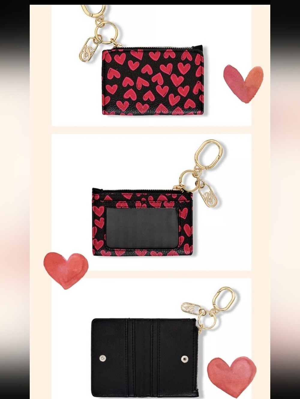 Victoria's Secret Foldover Card Case Keychain